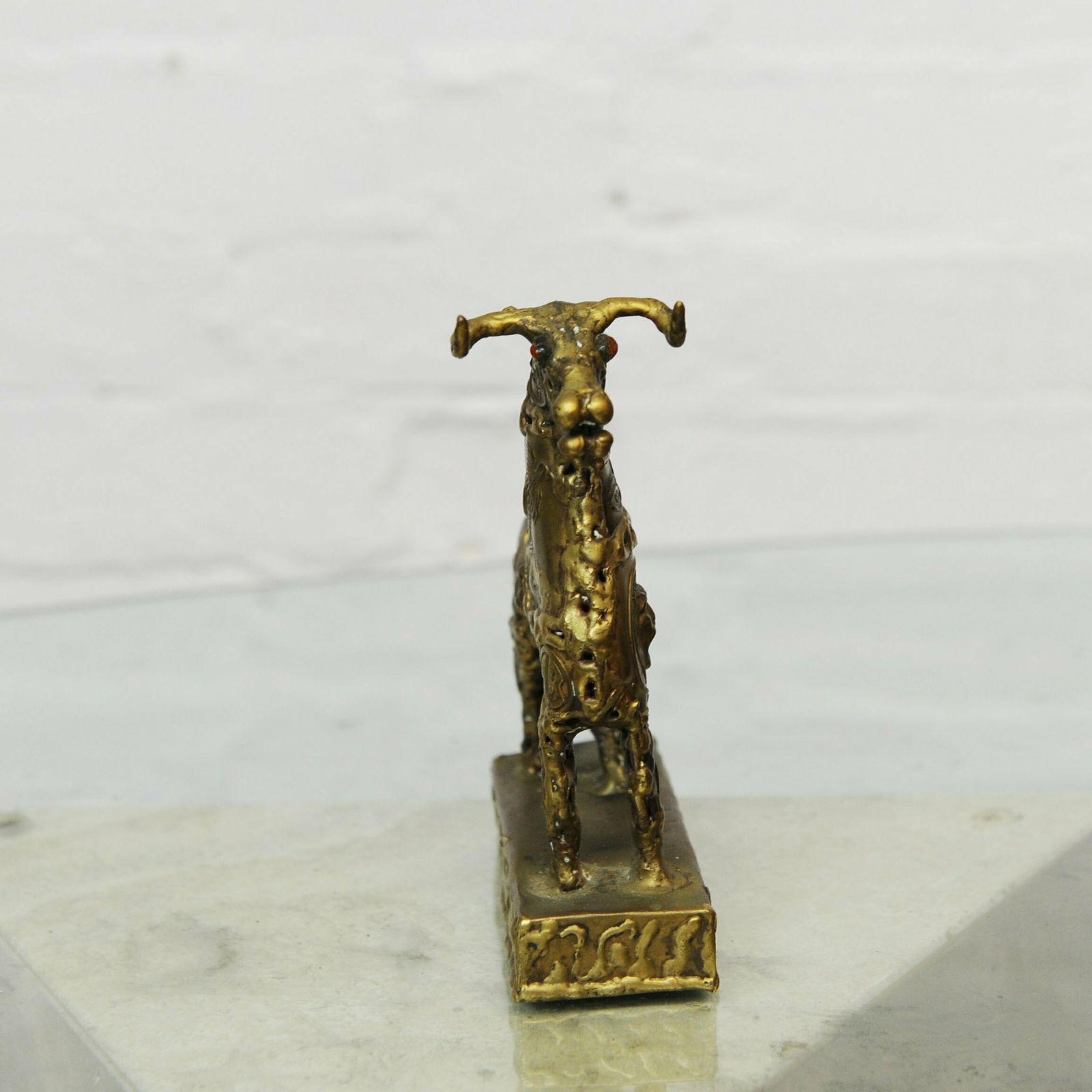 Brutalist Metal Sculpture Of A Brass Bull By Pal Kepenyes, 1970s photo 725.0
