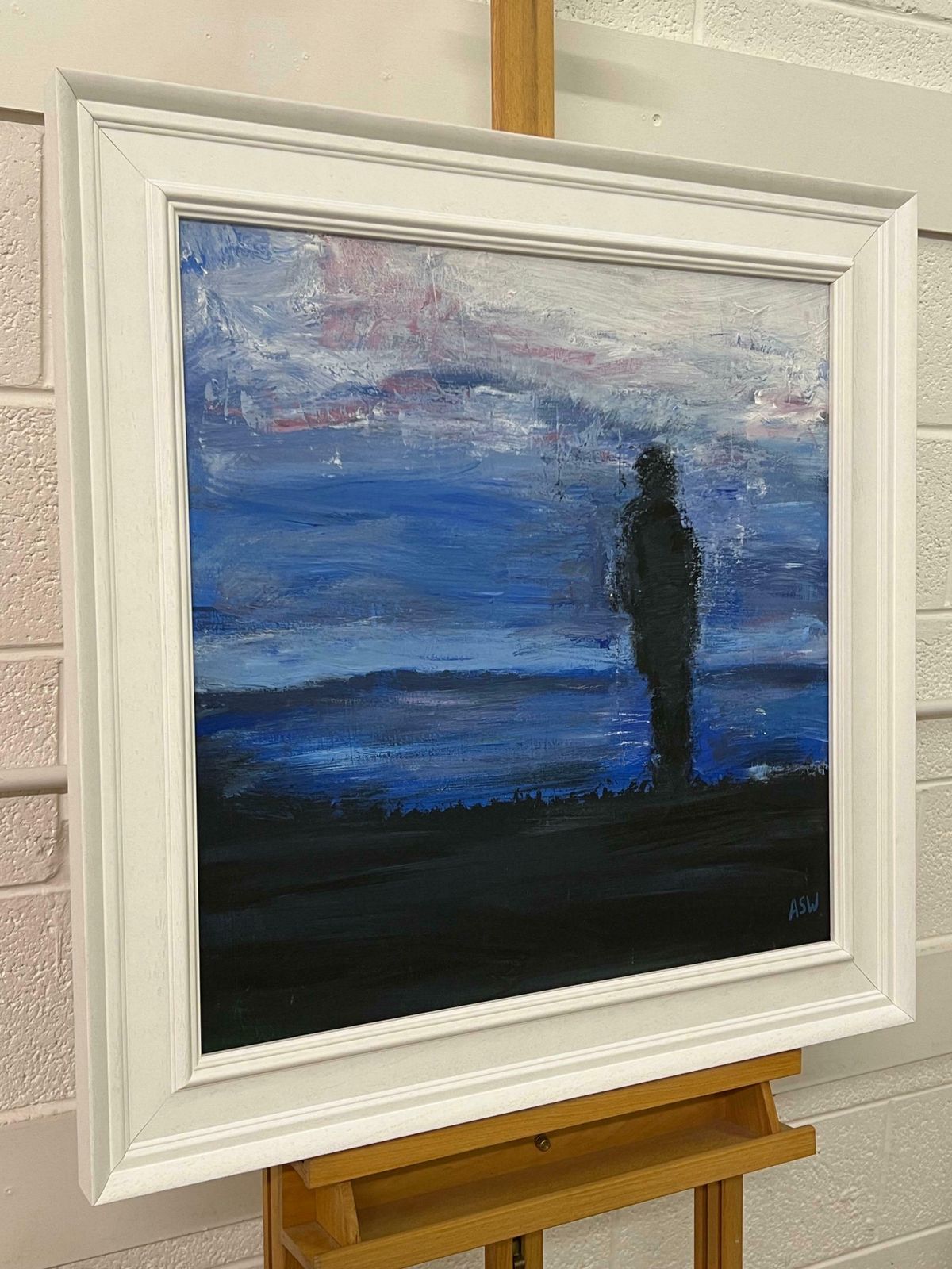 Angela Wakefield Man On The Hill Original Painting "Contemplation" By Contemporary British Artist 2005 photo furniture