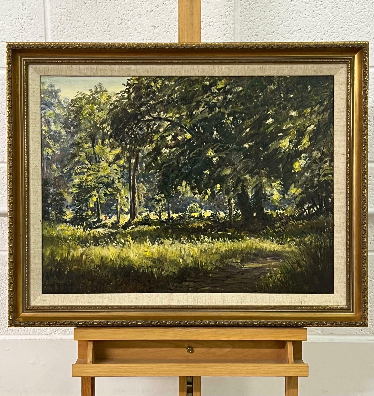 Beech Trees With Figures In A National Trust Forest In Northern Ireland 1980 Circa photo for sale