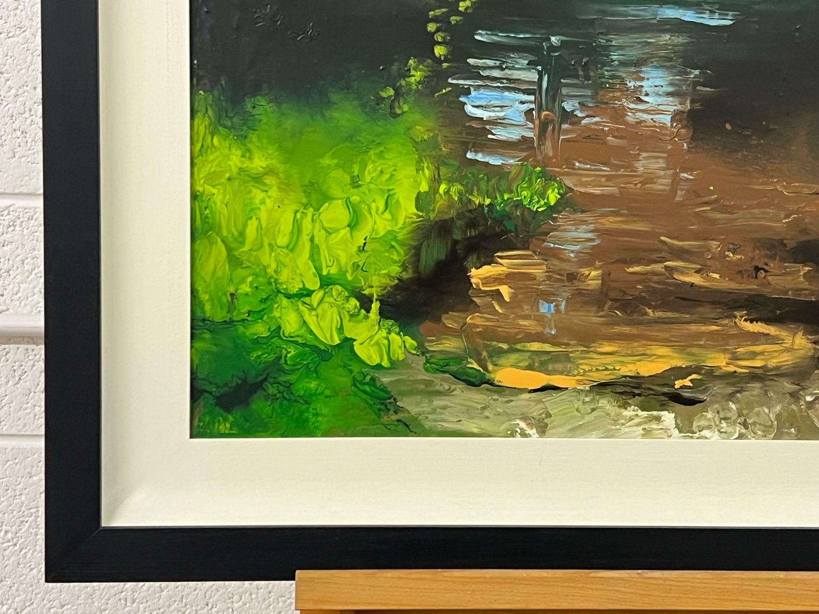 Colin Halliday Impressionistic English River Landscape Original Oil Painting By British Artist  2008 photo Art