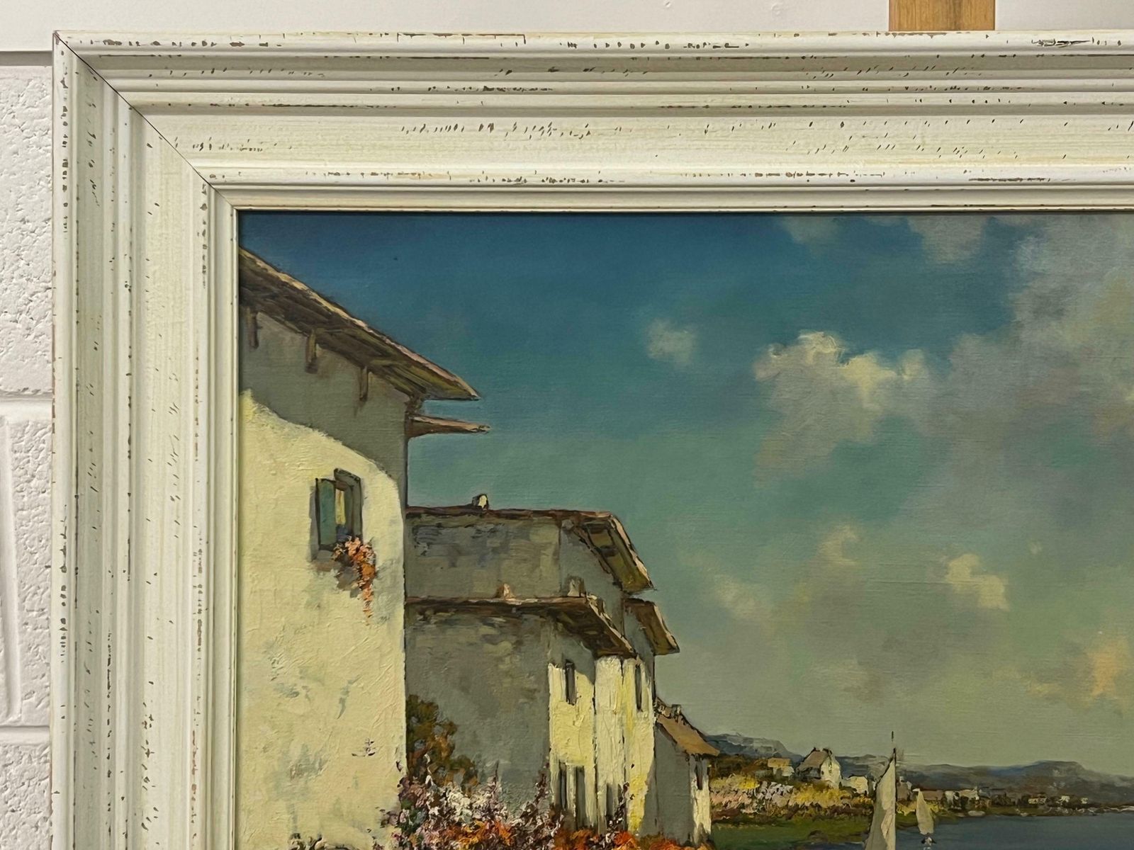 photo furniture J W Wagner Mediterranean Painting Of Lake Como In Italy By 20th Century American Artist 1955 Circa