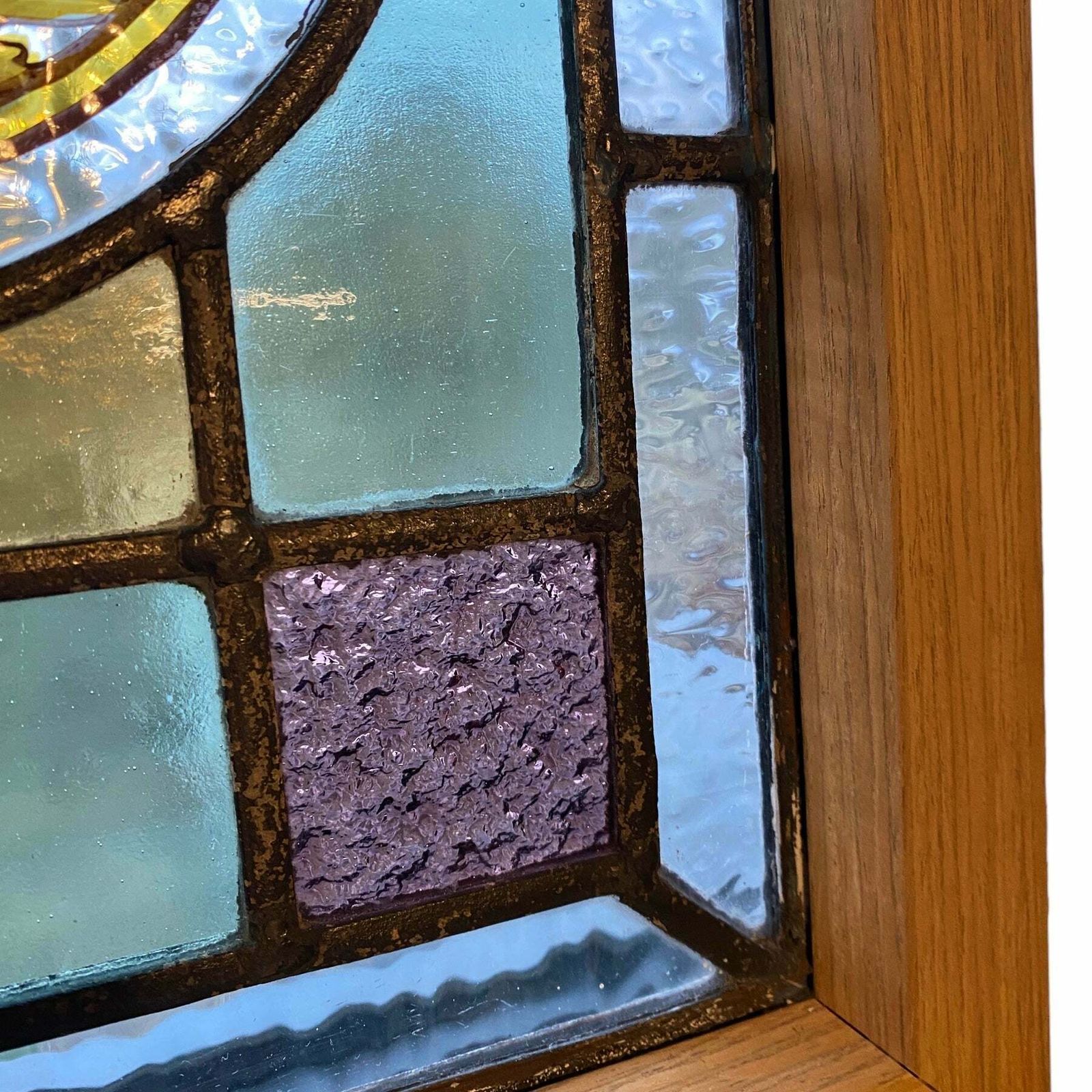 Victorian English Leaded Stained Glass Birds Flowers #4 photo Art