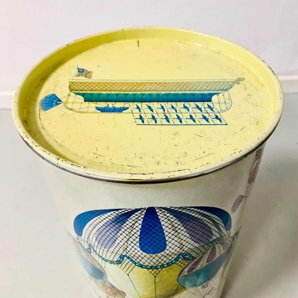 Vintage Xxl Piero Fornasetti Balloon Festival Bewaarblik / Prullenbak Ca. Jaren 1960, Made In Italy photo furniture