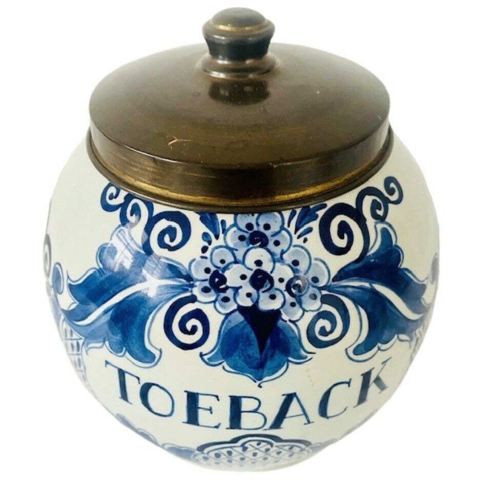 Toeback Pot 1950 Velsen Keramiekfabriek Delfts Blauw photo buy