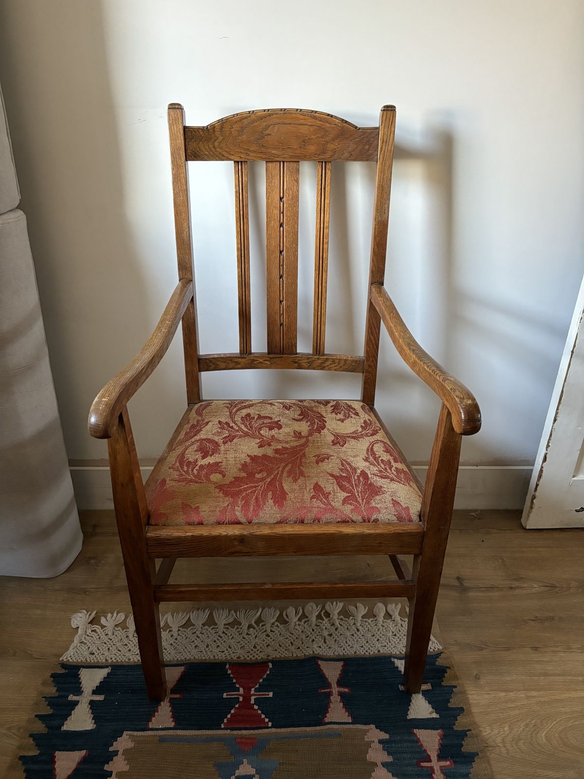 Set Of 6 Antique Arts And Crafts Oak Chairs photo furniture