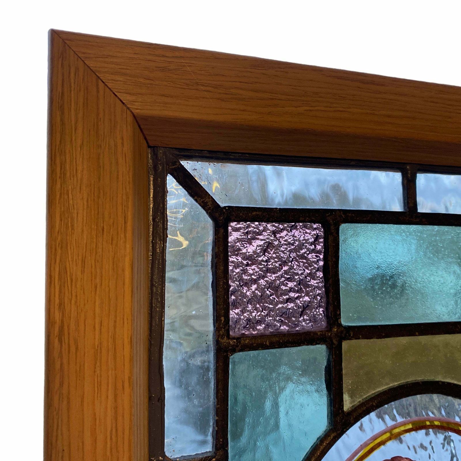 Victorian English Leaded Stained Glass Birds Flowers #1 photo buy