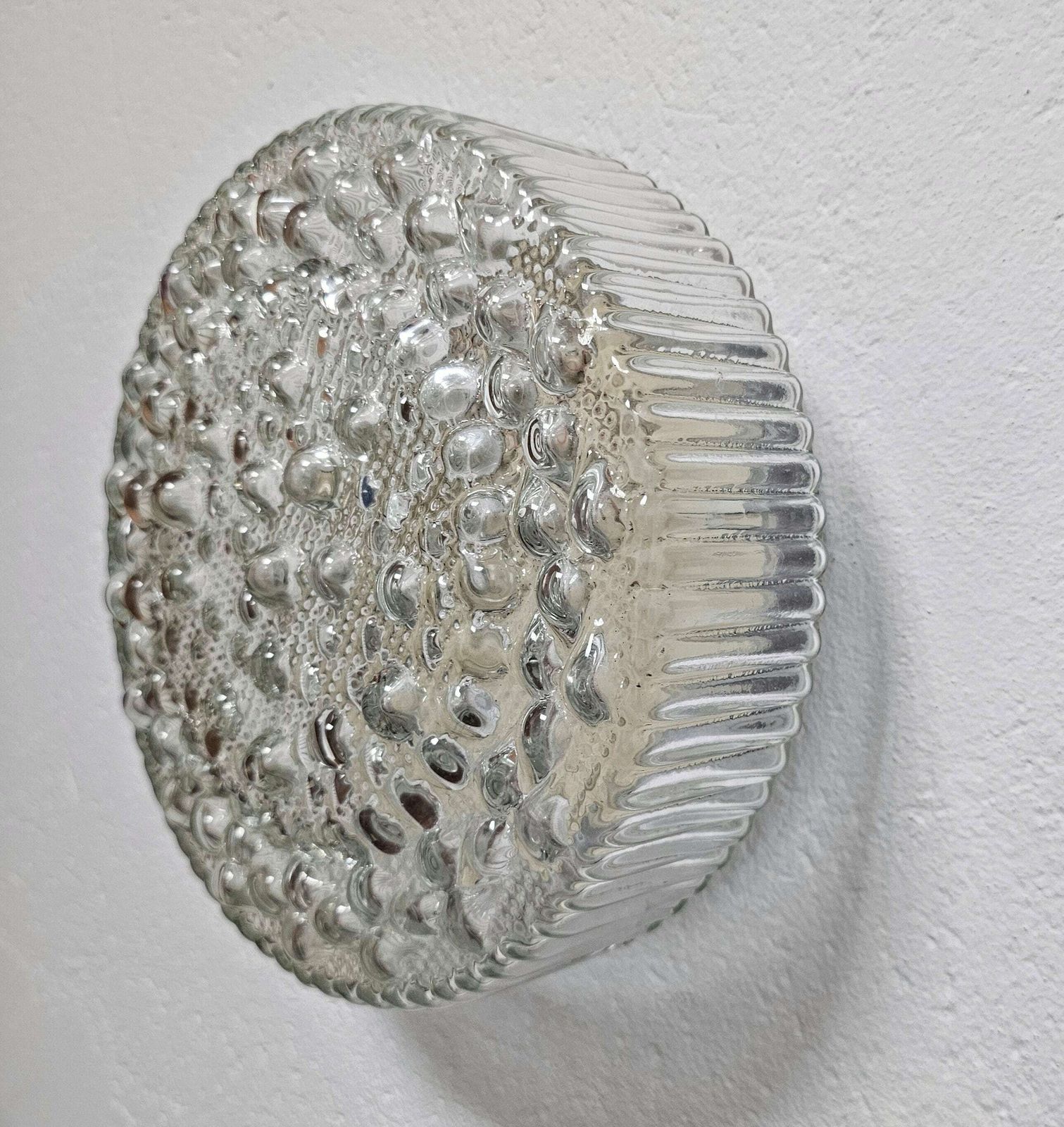 Mid Century Modern Bubble Glass Flush Mount By Motoko Ishii For Staff / Made In Germany In 1960s photo vinterior