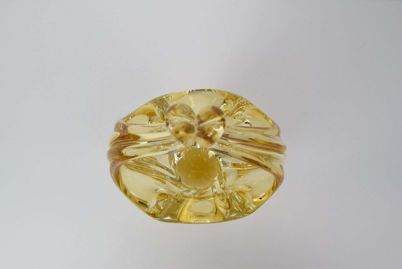 photo furniture Art Glass Basket/ Egermann, Glaswork Novy Bor, Czechoslovakia, Circa 1980's.
