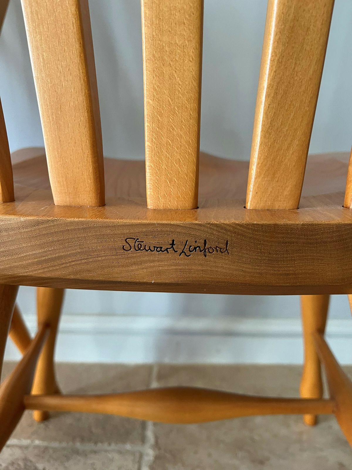 Stewart Linford Burr Yew And Elm Table And 6 Chairs photo for sale