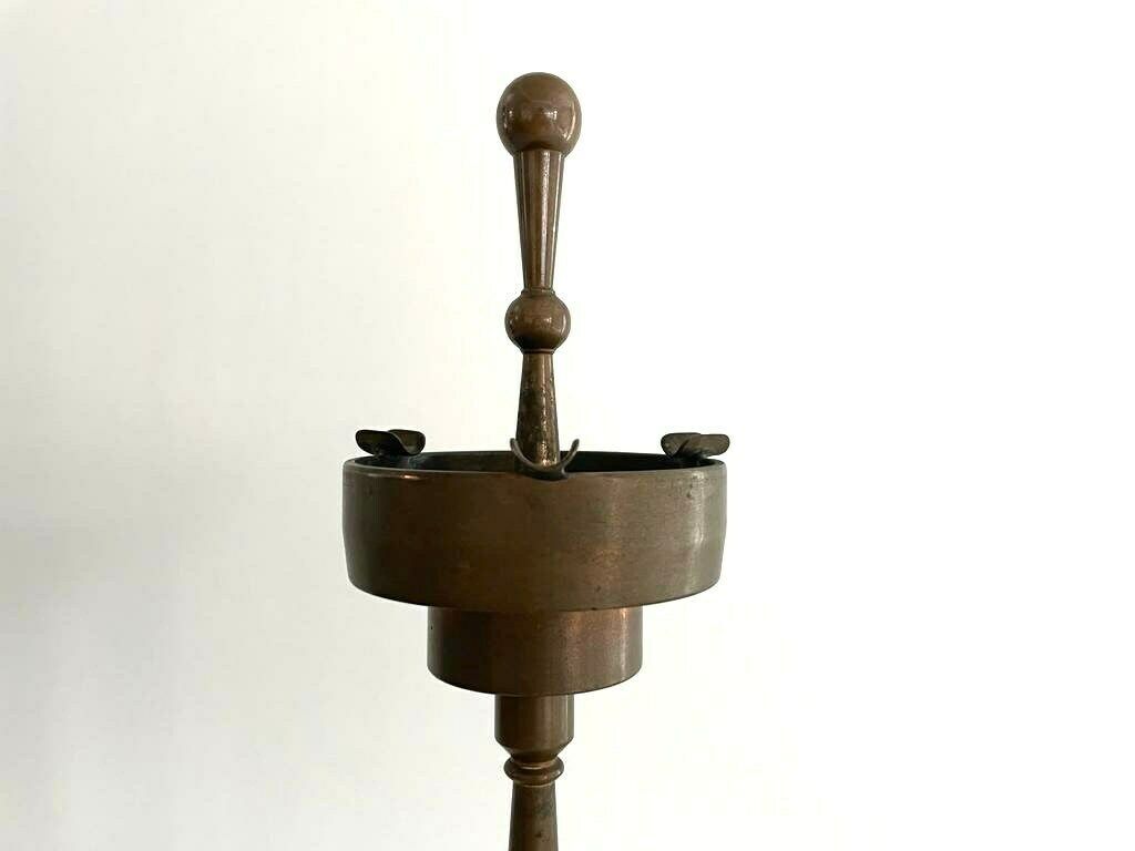 50s Italian Full Brass Industrial Floor Ashtray photo vinterior