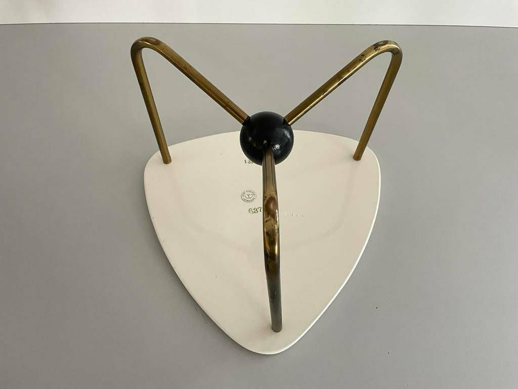 Mid Century Modern Illustrated Ceramic Top Atomic Design Plant Stand, 1950s, Germany photo 645.0