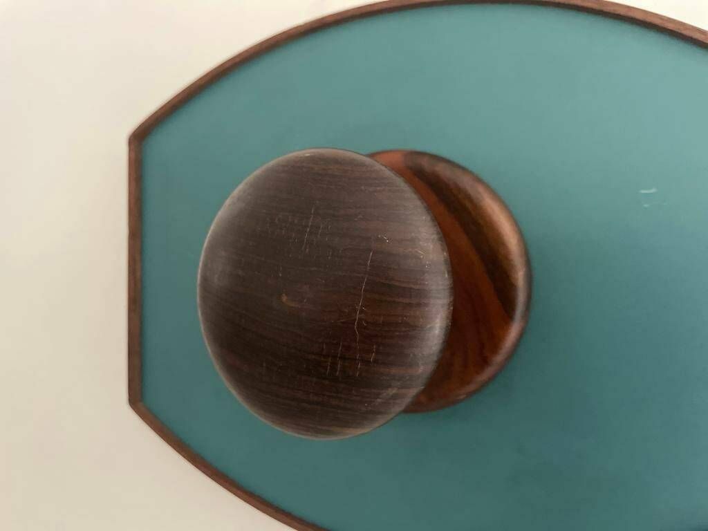Mid Century Modern Teak Rare Italian Design Pair Of Clothes Hooks, 1960s, Italy photo buy