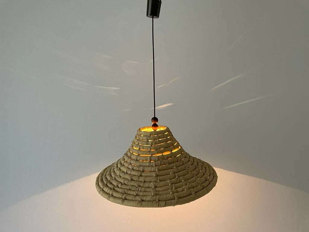 Unusual Large Pendant Lamp, Made Of Natural Plant Material, 1960s, Germany photo 940.0