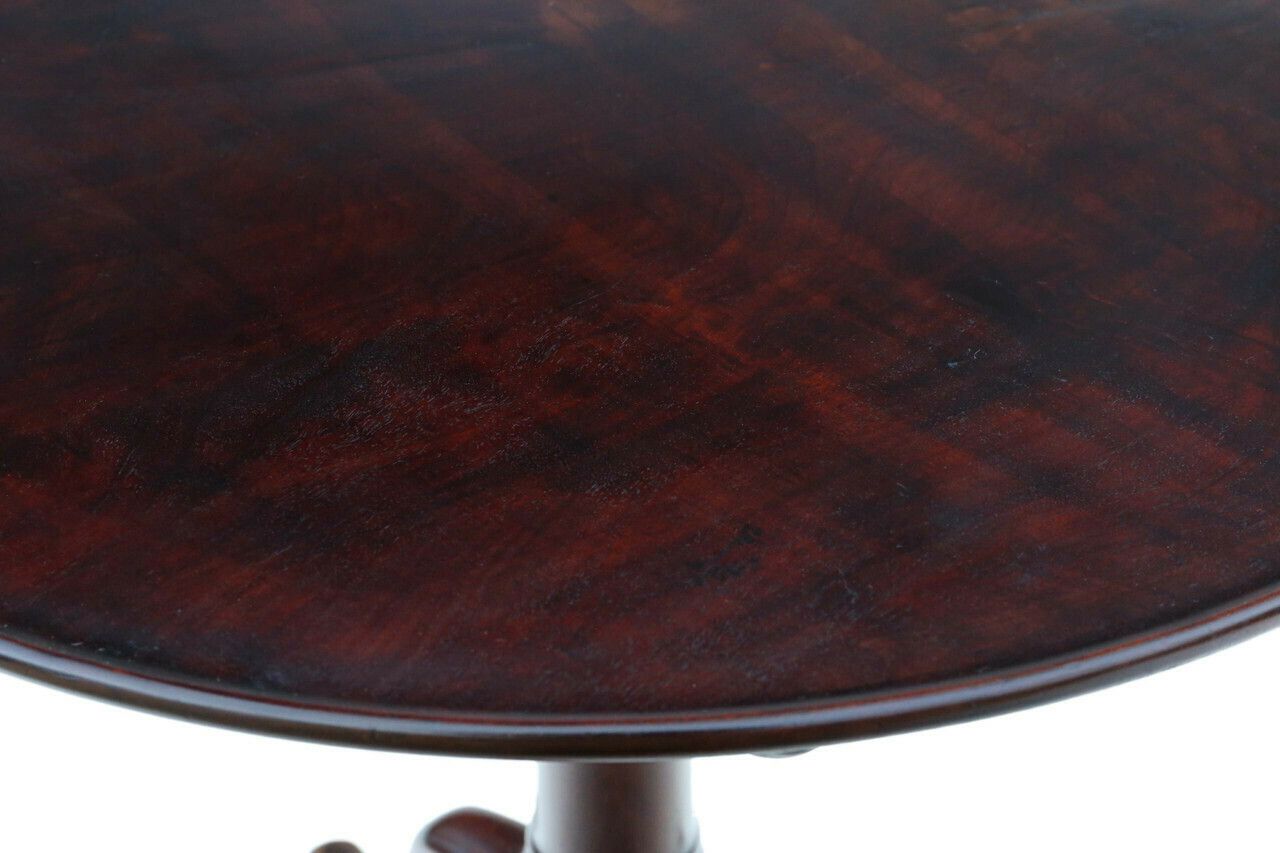 18th Century Georgian Mahogany Tilt Top Birdcage Supper Table For Side Wine photo 995.0