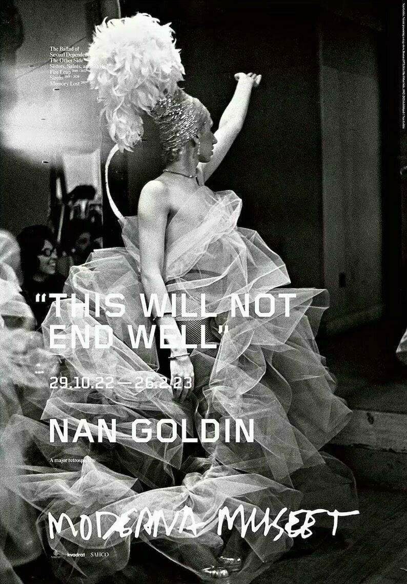 Original Nan Goldin Exhibition Poster  Naomi Presenting A Show  Beautiful Authentic Museum Print  B&W Photography Female Lgbtq+ Activist
