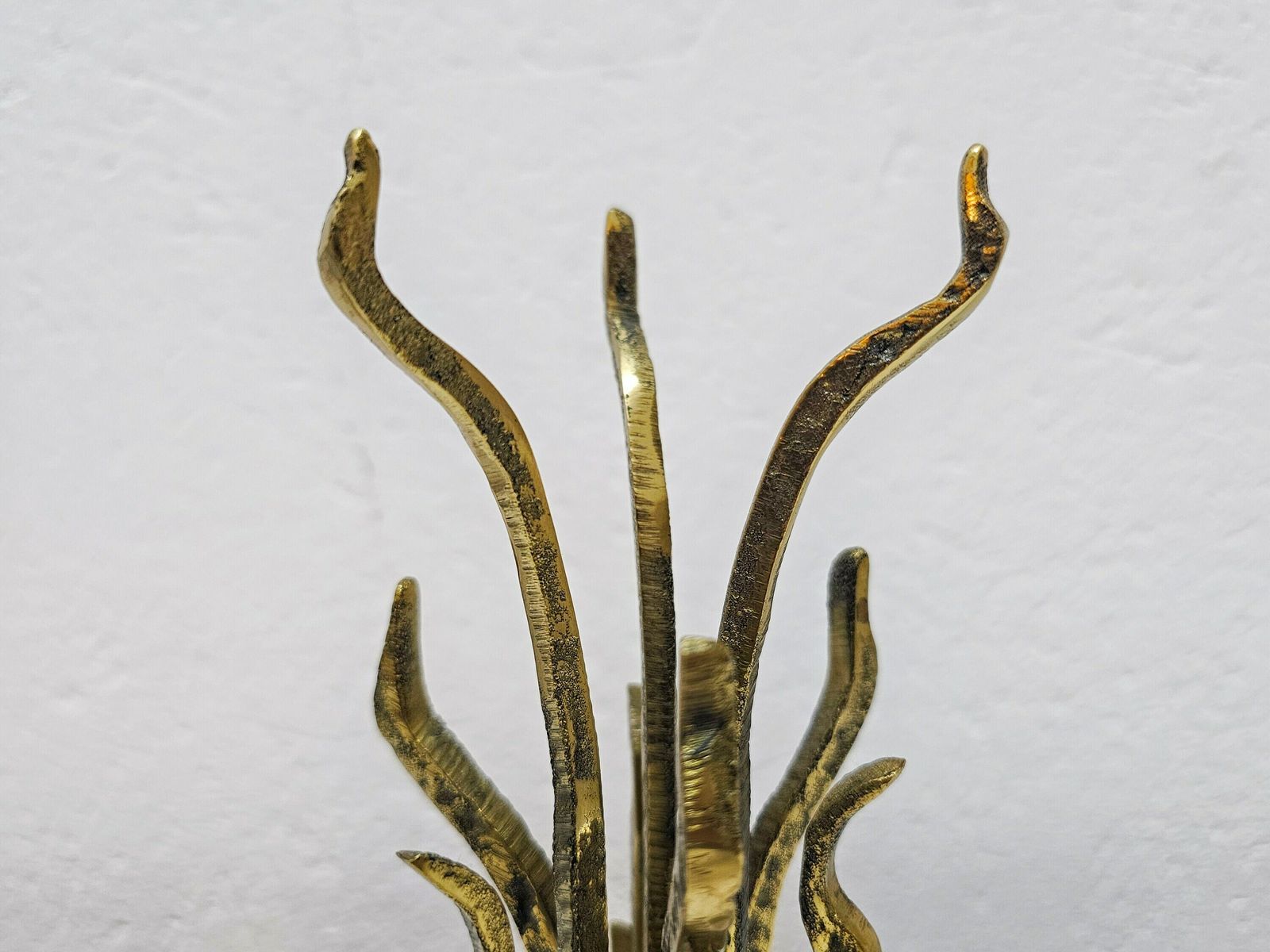 Extremely Rare Sculptural Brutalist Gilt Bronze Candle Holder Designed By Heinz Goll // Made In Austria In 1960s photo for sale