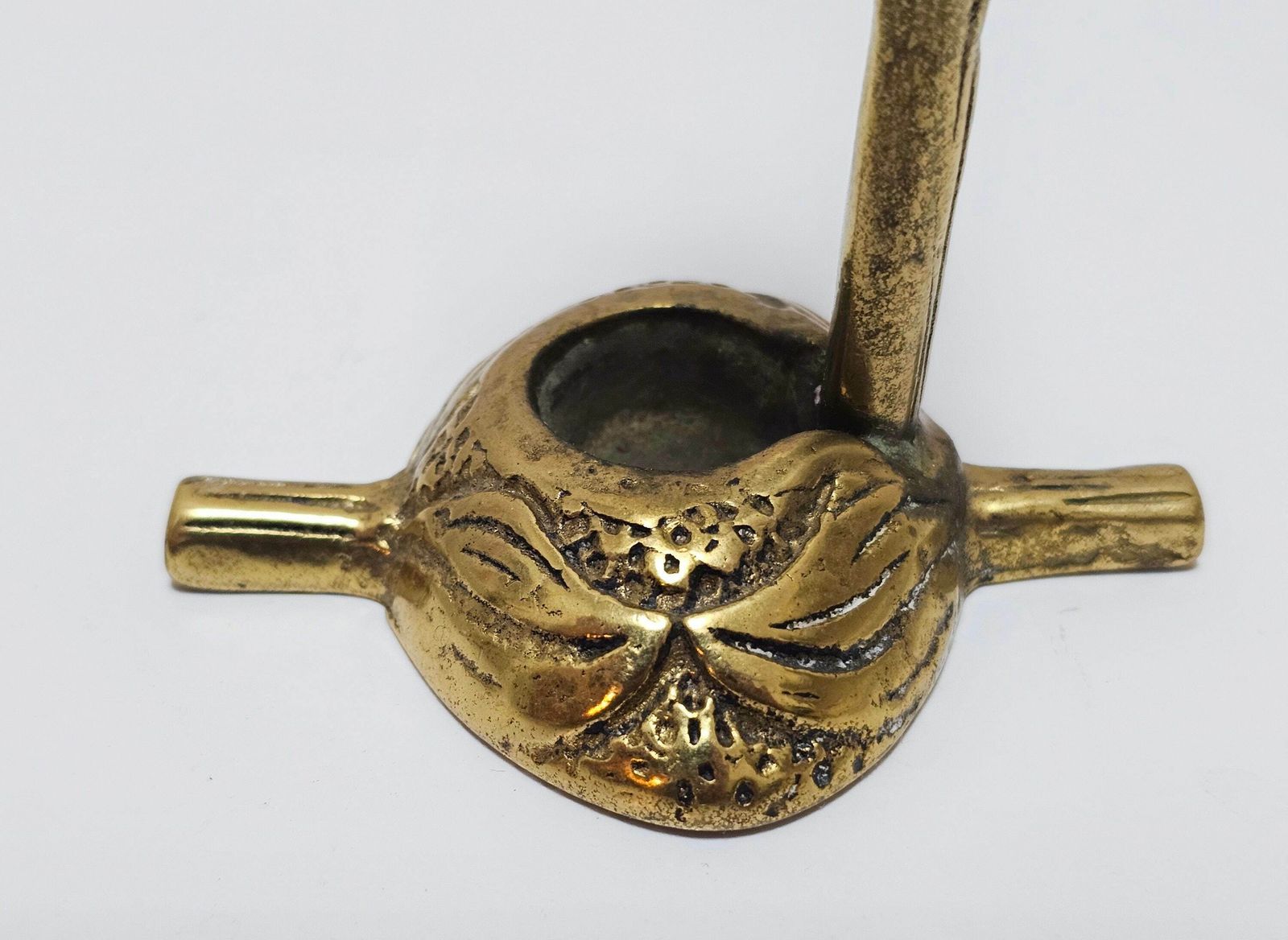 Extremely Rare Sculptural Brutalist Gilt Bronze Iris Shaped Candle Holder Designed By Heinz Goll // Made In Austria In 1960s photo buy
