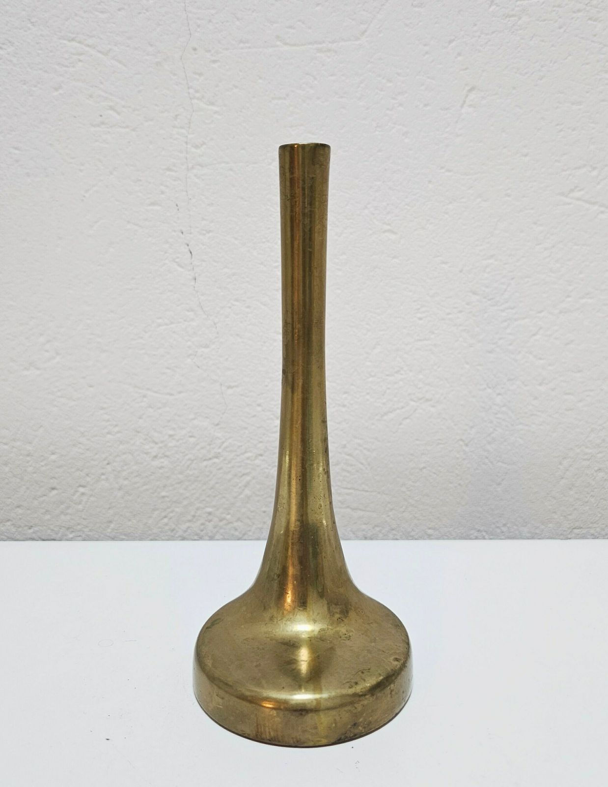 Very Rare Sculptural Asymmetrical Brutalist Gilt Bronze Vase For A Single Flower Designed By Heinz Goll // Made In Austria In 1960s Belgradedesignmark photo furniture