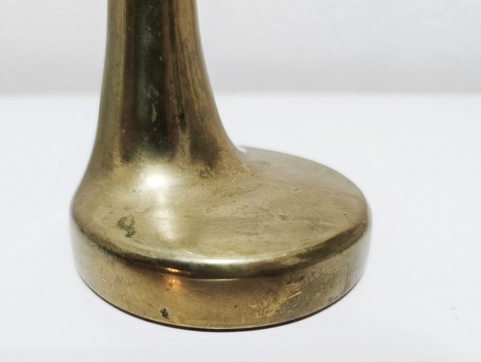 Very Rare Sculptural Asymmetrical Brutalist Gilt Bronze Vase For A Single Flower Designed By Heinz Goll // Made In Austria In 1960s Belgradedesignmark photo vinterior