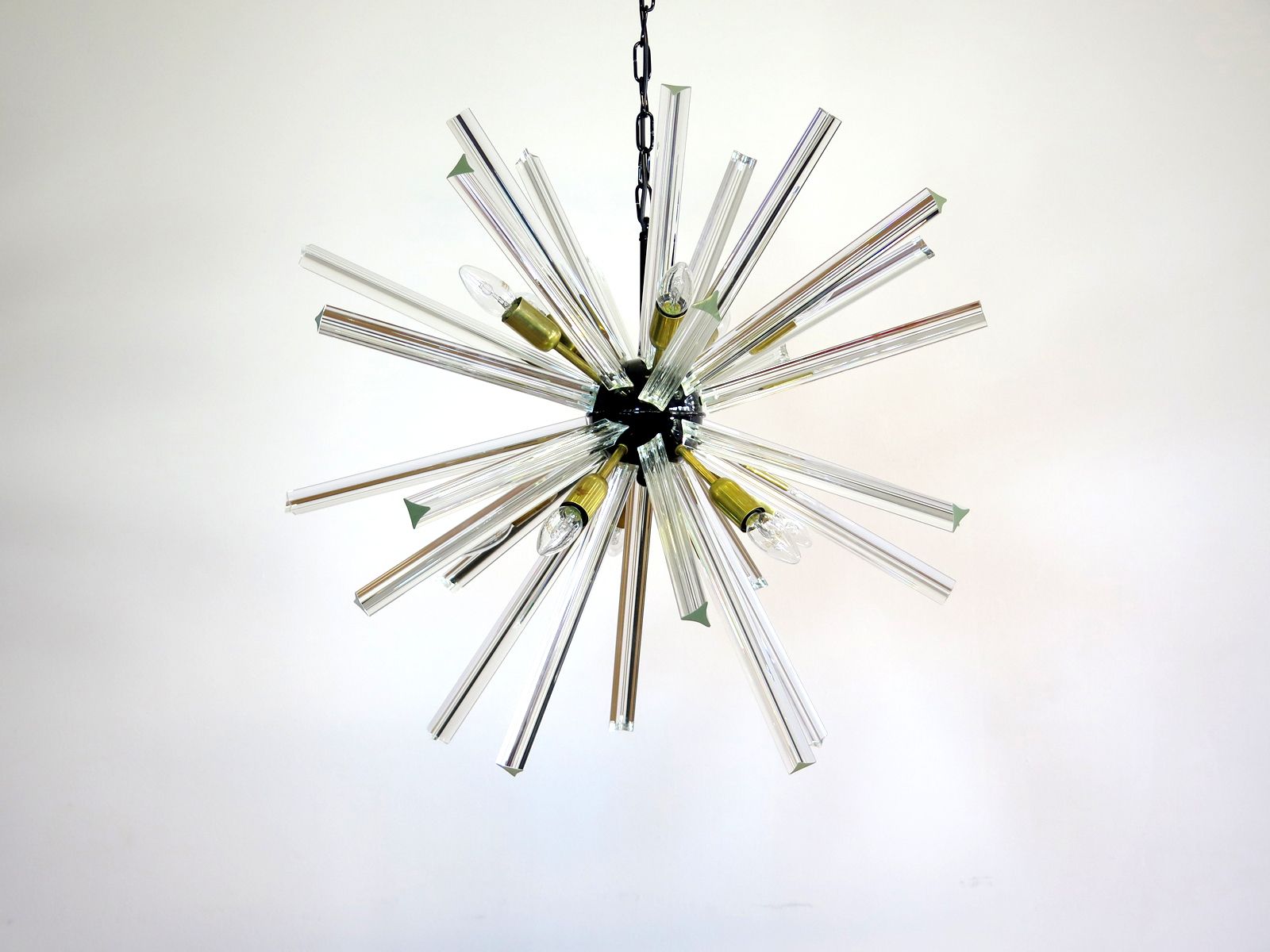 Crystal Prism Sputnik Chandeliers   30 Crystal Glass photo for sale