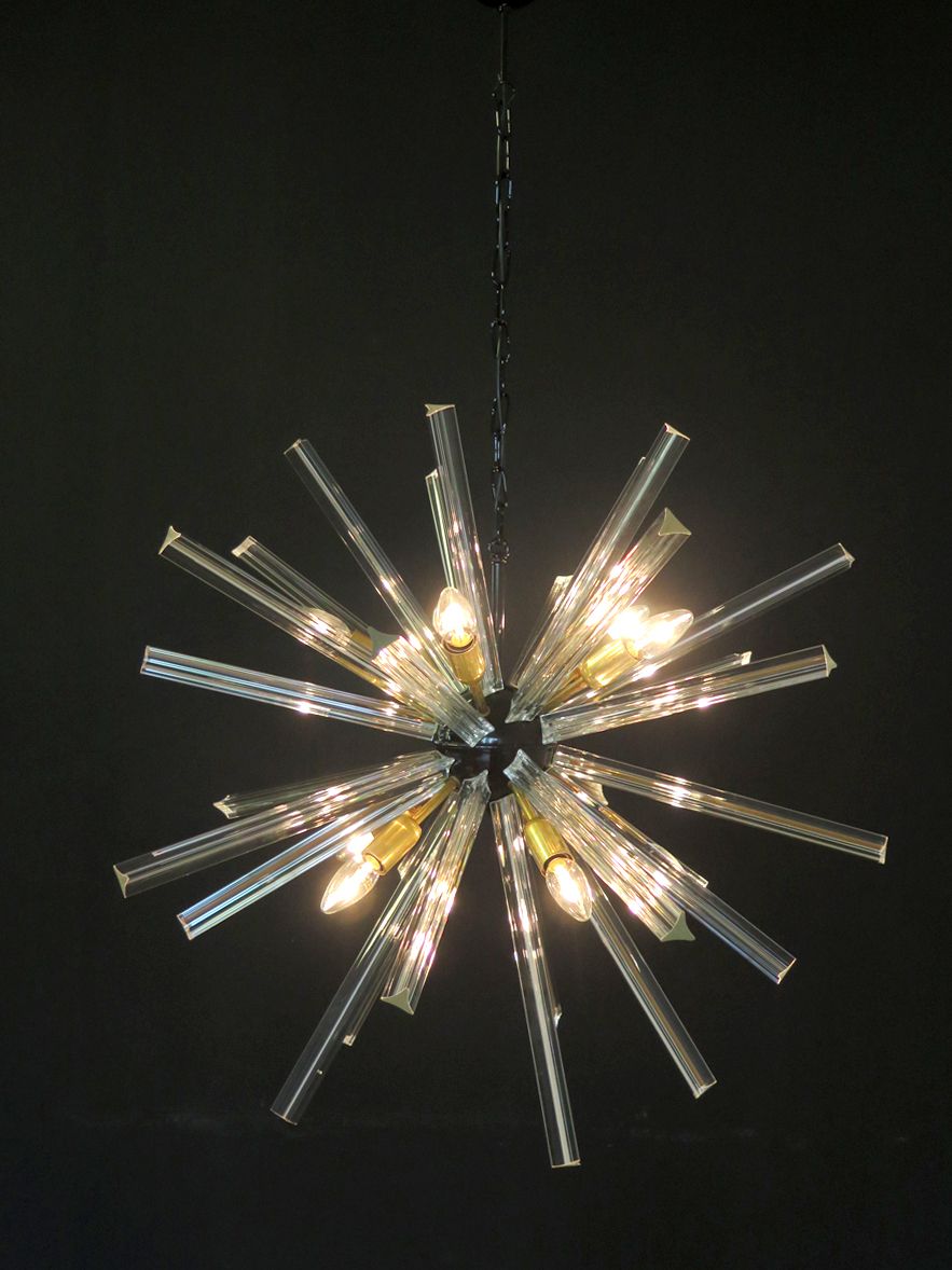Crystal Prism Sputnik Chandeliers   30 Crystal Glass photo Lighting