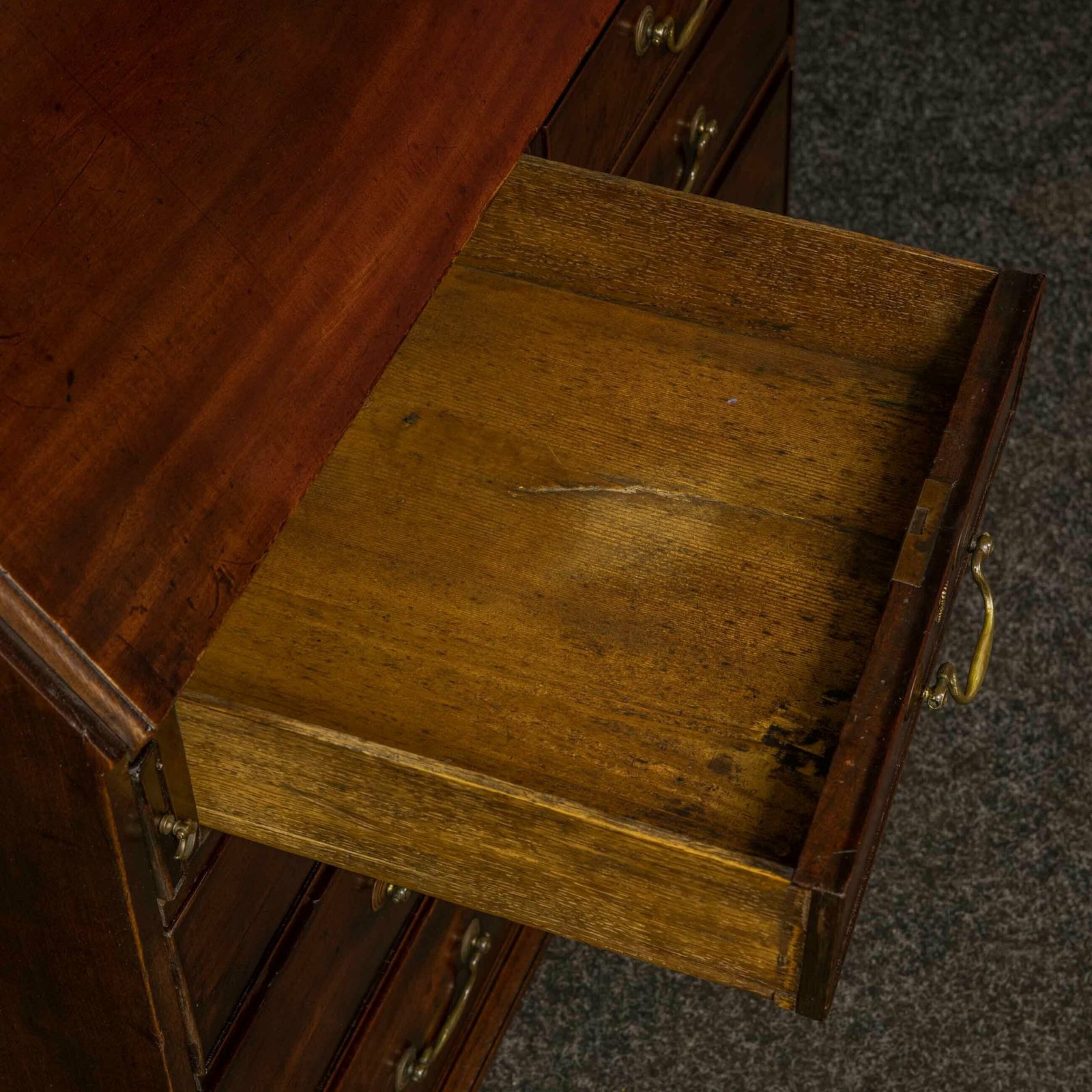 photo vintage Georgian Mahogany Bureau