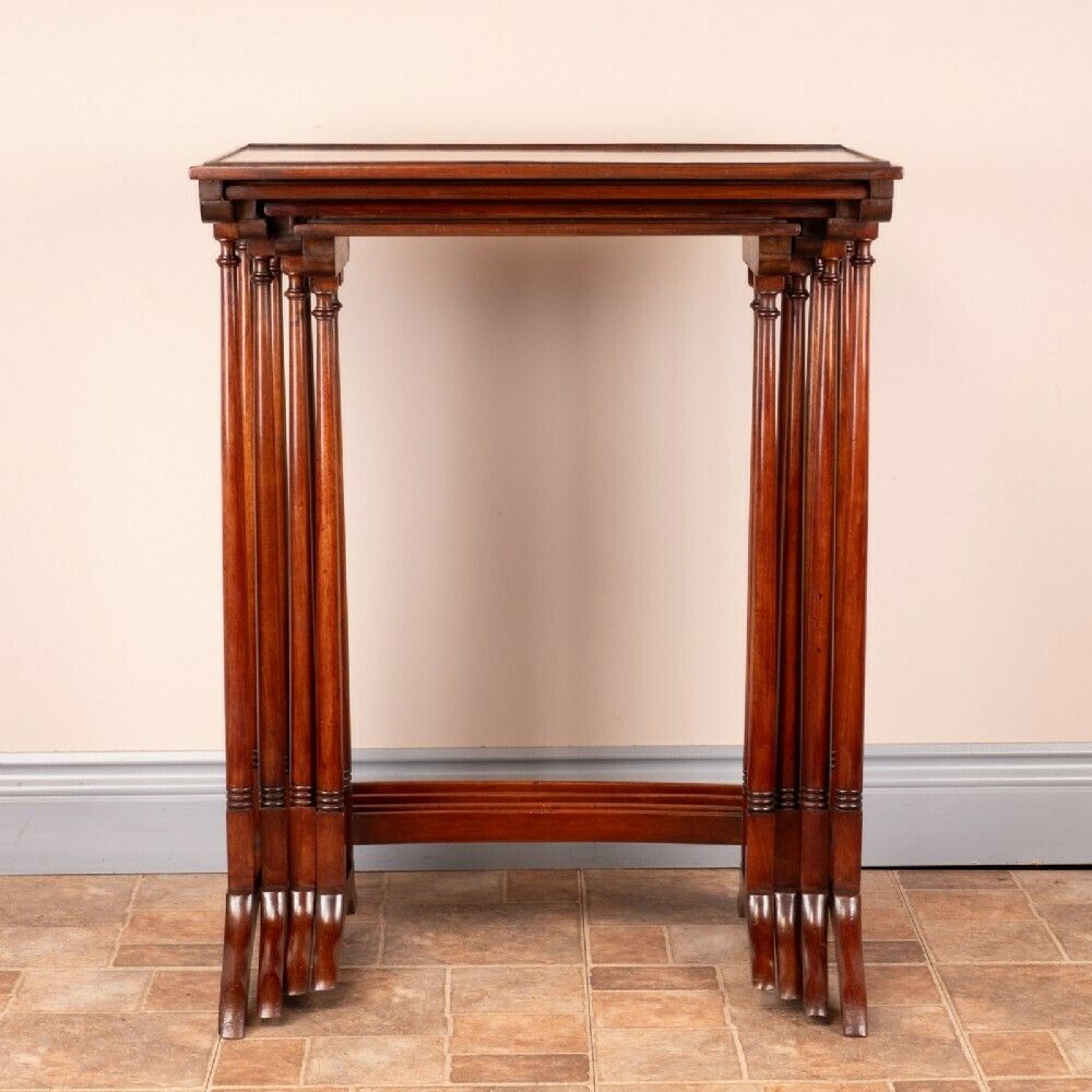 Good Quality Mahogany Quartetto Nest Of Tables photo for sale