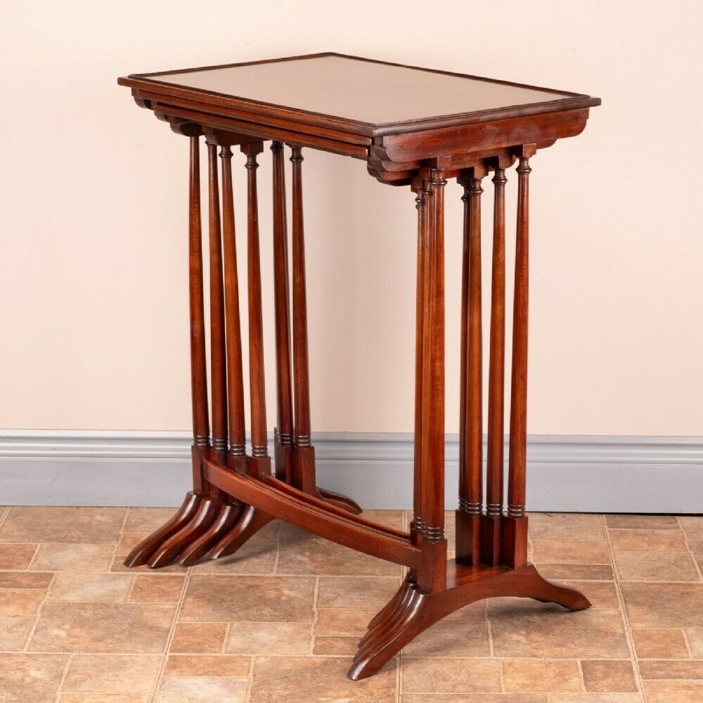 Good Quality Mahogany Quartetto Nest Of Tables photo vintage