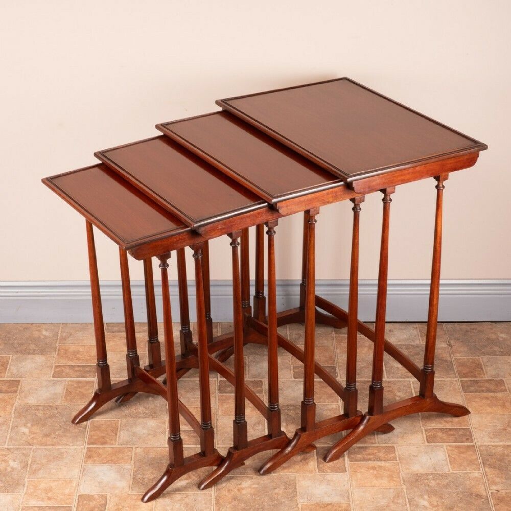 photo vinterior Good Quality Mahogany Quartetto Nest Of Tables