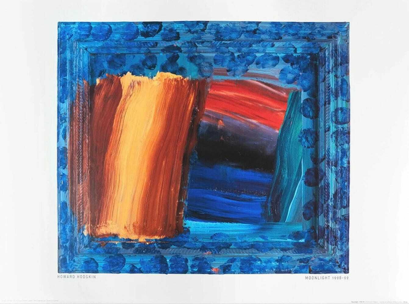 Original Howard Hodgkin 1990's Vintage Poster   Moonlight   Fabulous Museum Gallery Exhibition Print Colour Block
