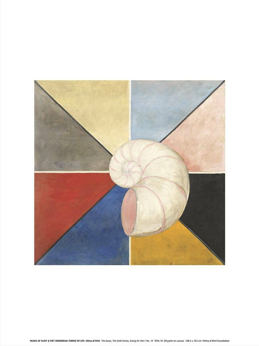 Authentic Hilma Af Klint Exhibition Print   The Swan Ix   Stunning Original Museum Poster From The Female Abstract Artist Pioneer