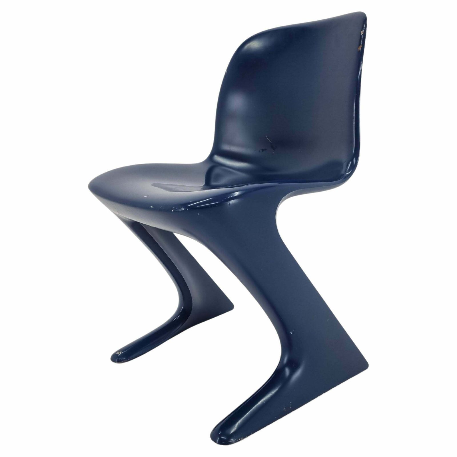 Midcentury Blue Kangaroo Chair Designed By Ernst Moeckl, Germany, 1960s