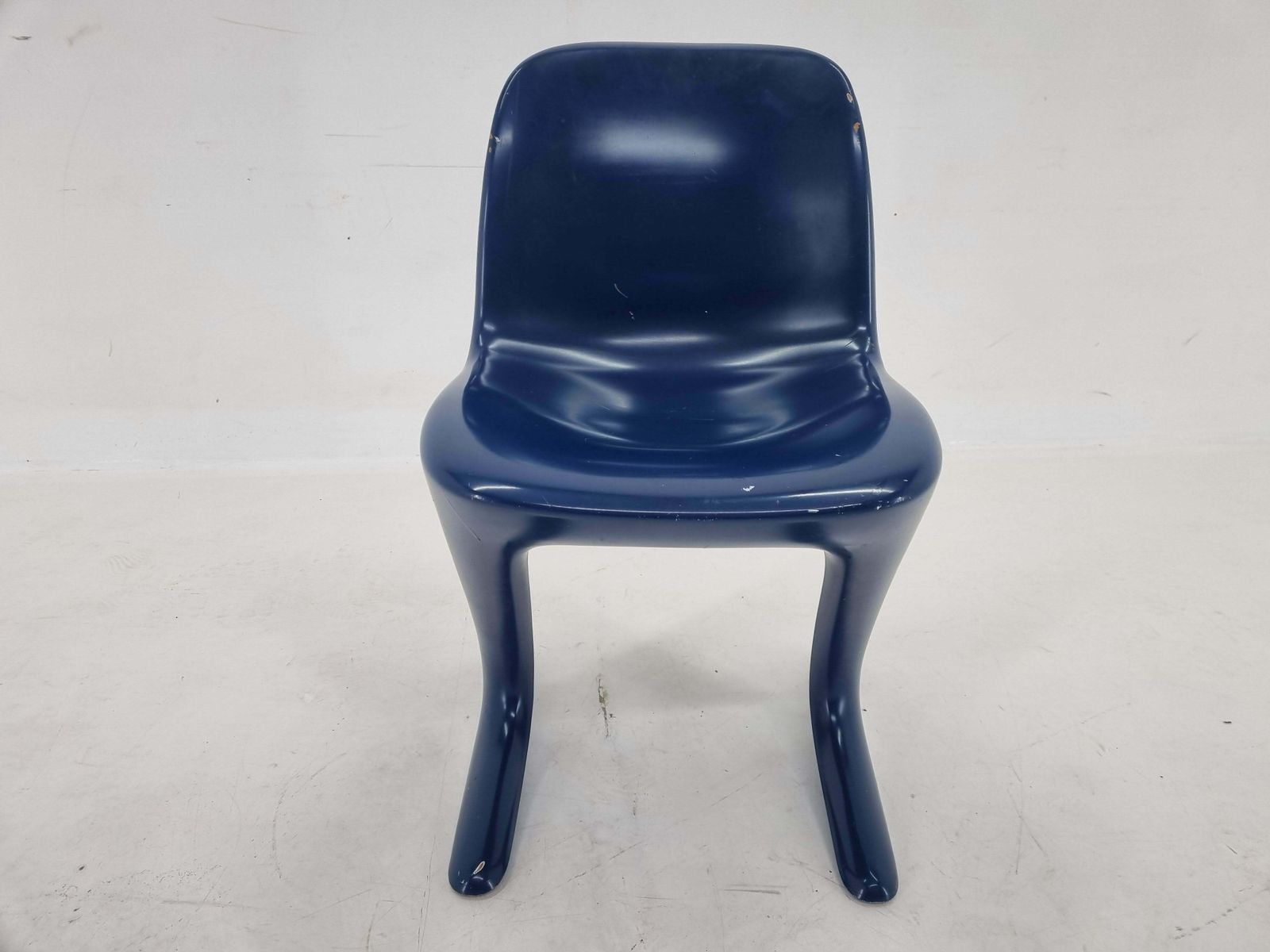 Midcentury Blue Kangaroo Chair Designed By Ernst Moeckl, Germany, 1960s photo vintage