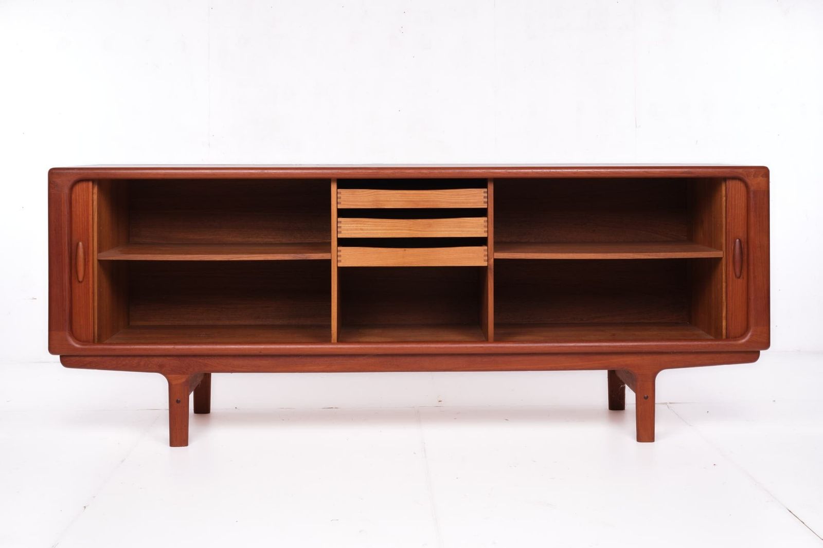 Sideboard, Roller Shutter Door, Teak, Vintage, Denmark, 70s, Dyrlund photo furniture