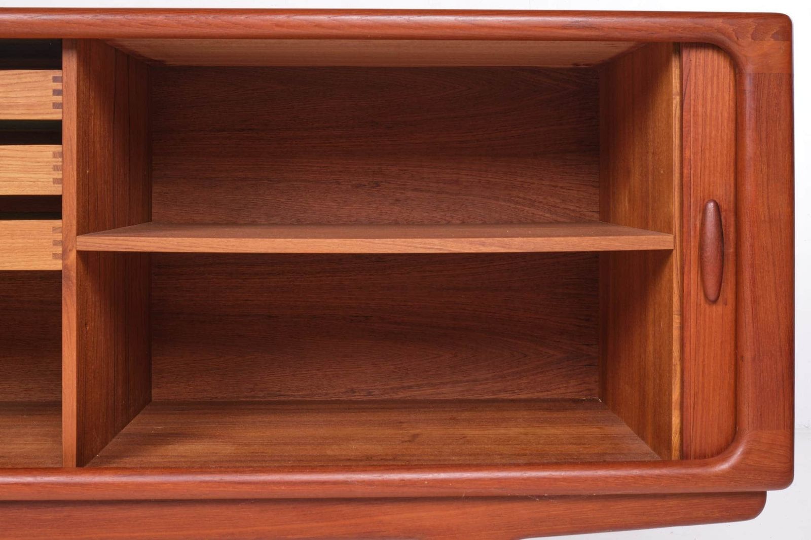 Sideboard, Roller Shutter Door, Teak, Vintage, Denmark, 70s, Dyrlund photo 2646.0