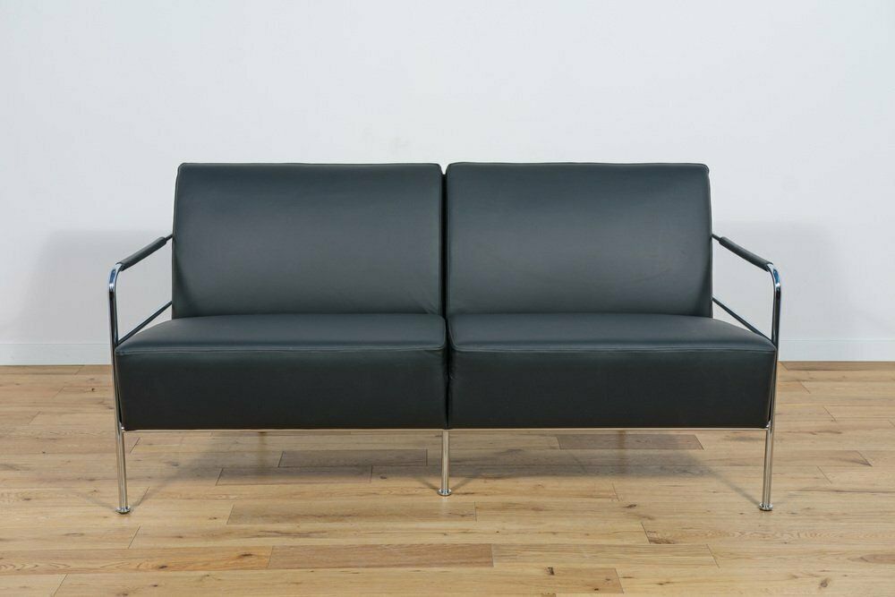 Swedish Leather Sofa And Armchair By Gunilla Allard For Lammhults, 1990s, Set Of 2 photo vintage