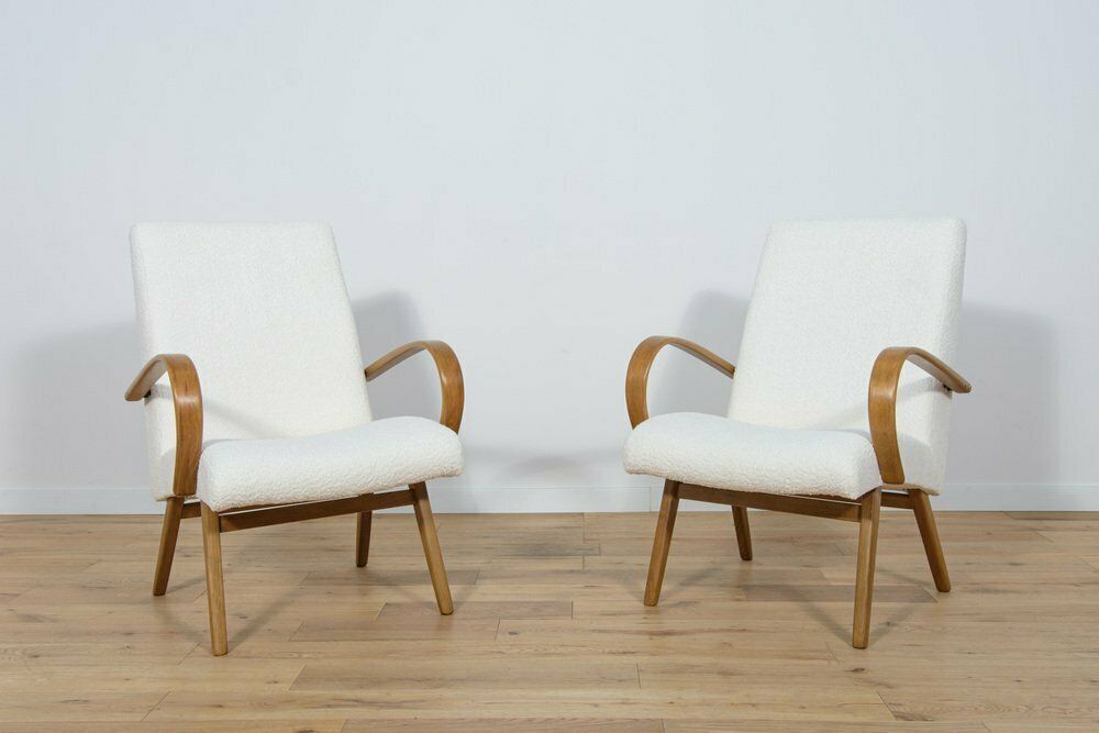 Model 53 Armchairs By Jaroslav Smidek For Ton, 1960s, Set Of 2 photo for sale