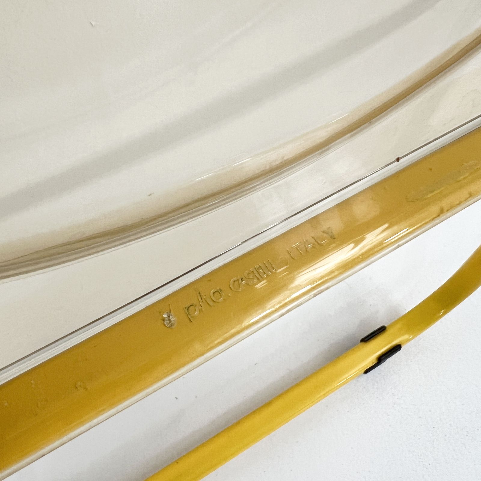 Furniture Yellow Frame Plia Folding Chair By Giancarlo Piretti For Anonima Castelli, 1960s photo