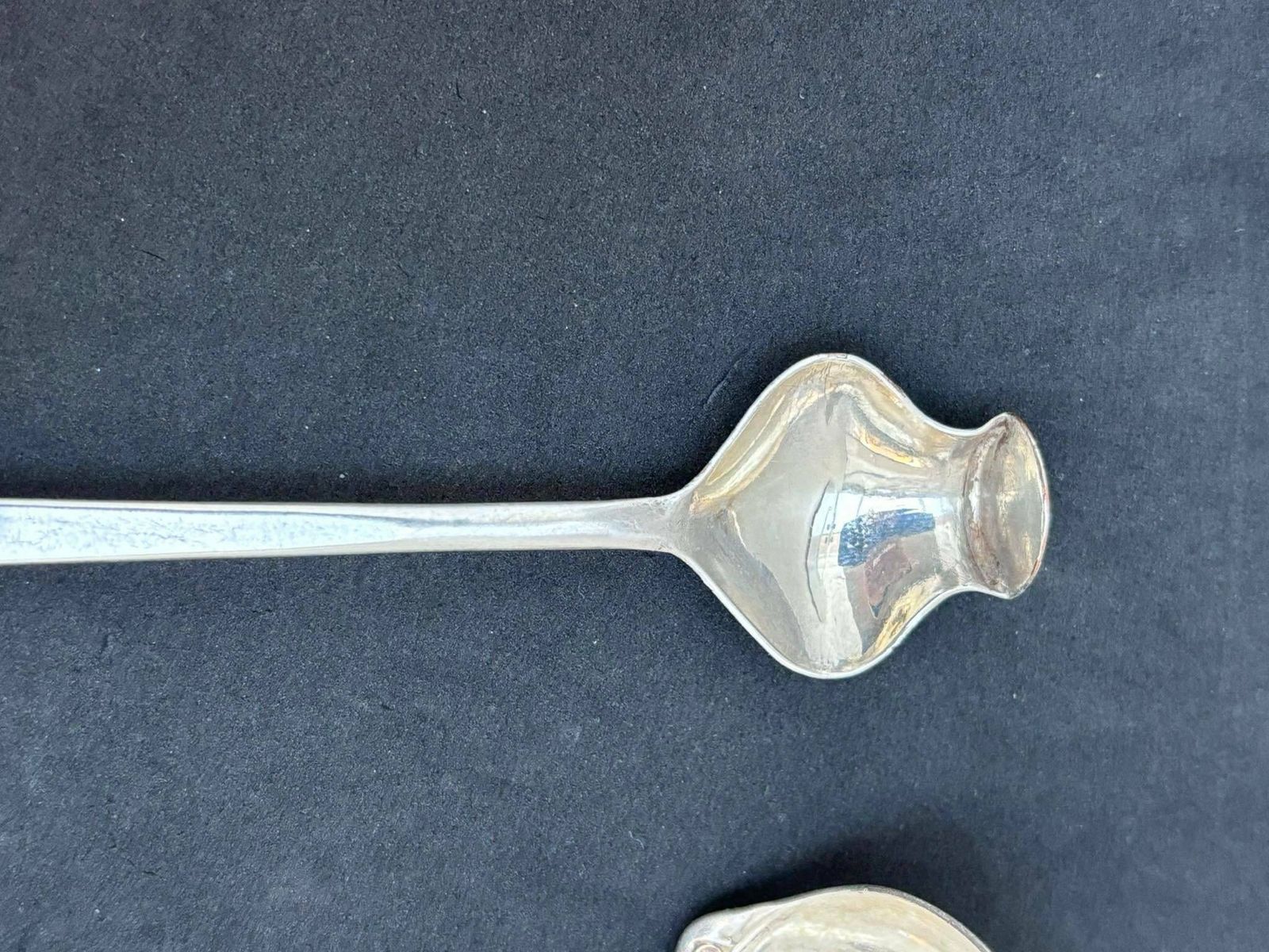 Spoons Set 3 Victorian Silver Plated Sauce Spoon W Rogers Cherry Antique Collector Gift For Collection English Tableware Flatware photo for sale