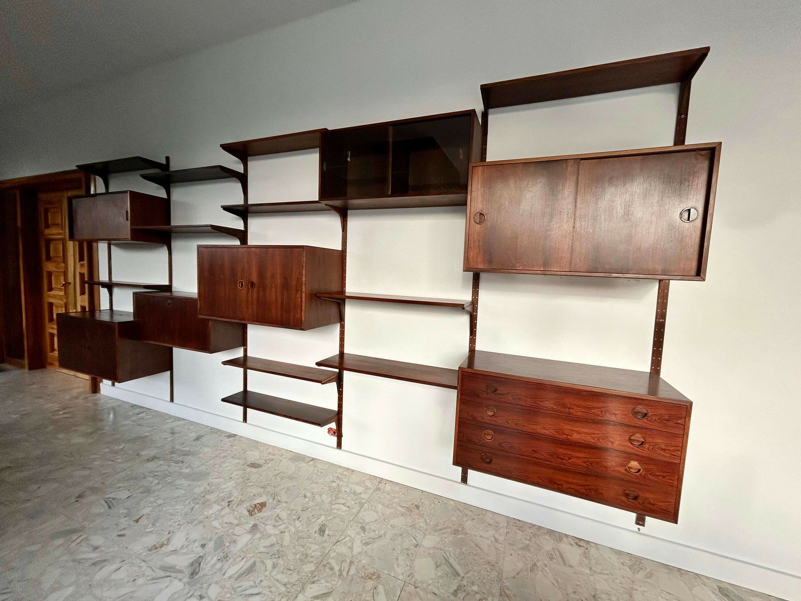 Hansen & Guldborg Møbler Wall Bookcase In Rosewood, Denmark 1960 photo Furniture