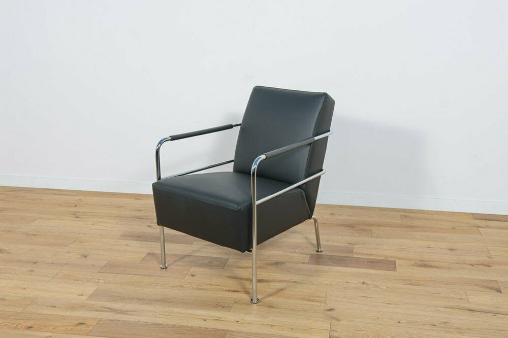 Swedish Leather Armchair By Gunilla Allard For Lammhults, 1990s photo furniture