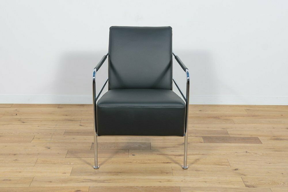 Swedish Leather Armchair By Gunilla Allard For Lammhults, 1990s photo for sale