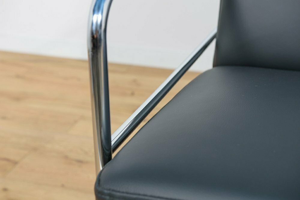 Furniture Swedish Leather Armchair By Gunilla Allard For Lammhults, 1990s photo