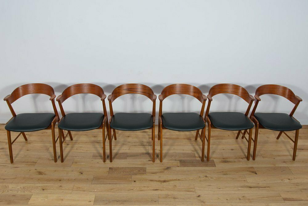 Mid Century Danish Teak Chairs From Korup Stolefabrik, Denmark, 1960s, Set Of 6 photo 4413.0