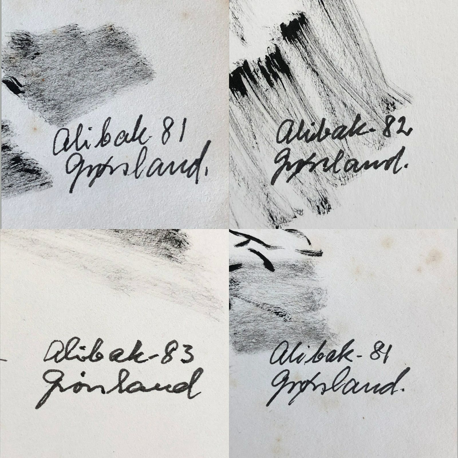 photo furniture Four Drawings With Motives From Greenland By Artist Alibak Johansen (1921 2007)