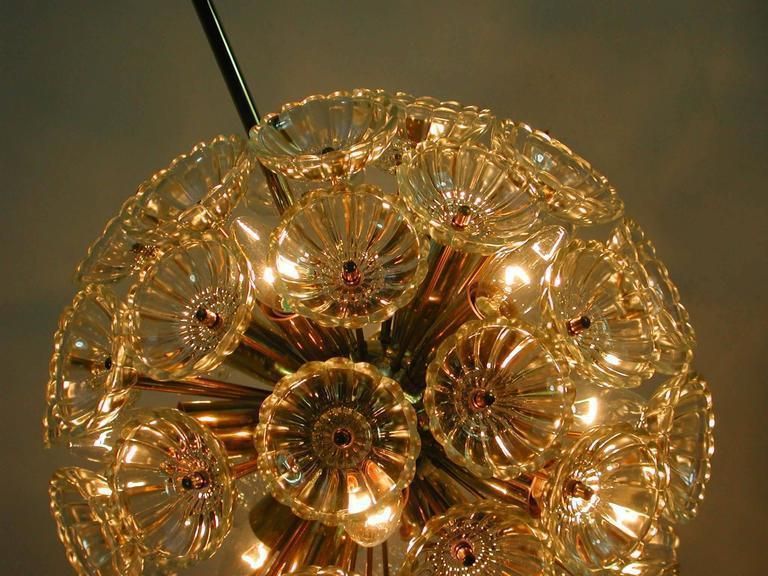 photo for sale 1960s German Sputnik Dandelion Twelve Light Chandelier