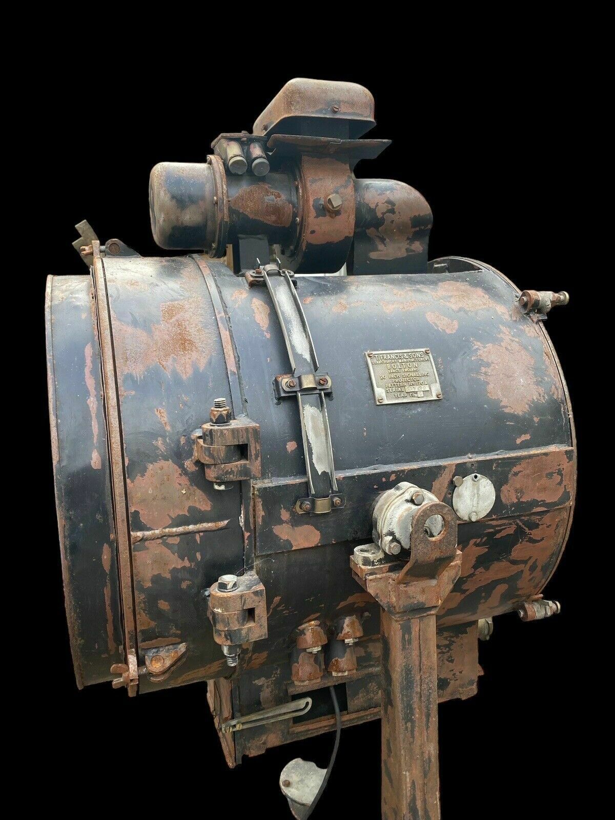 Rare Francis 20 Inch Signalling Lamp Floor Searchlight British Naval Maritime photo furniture