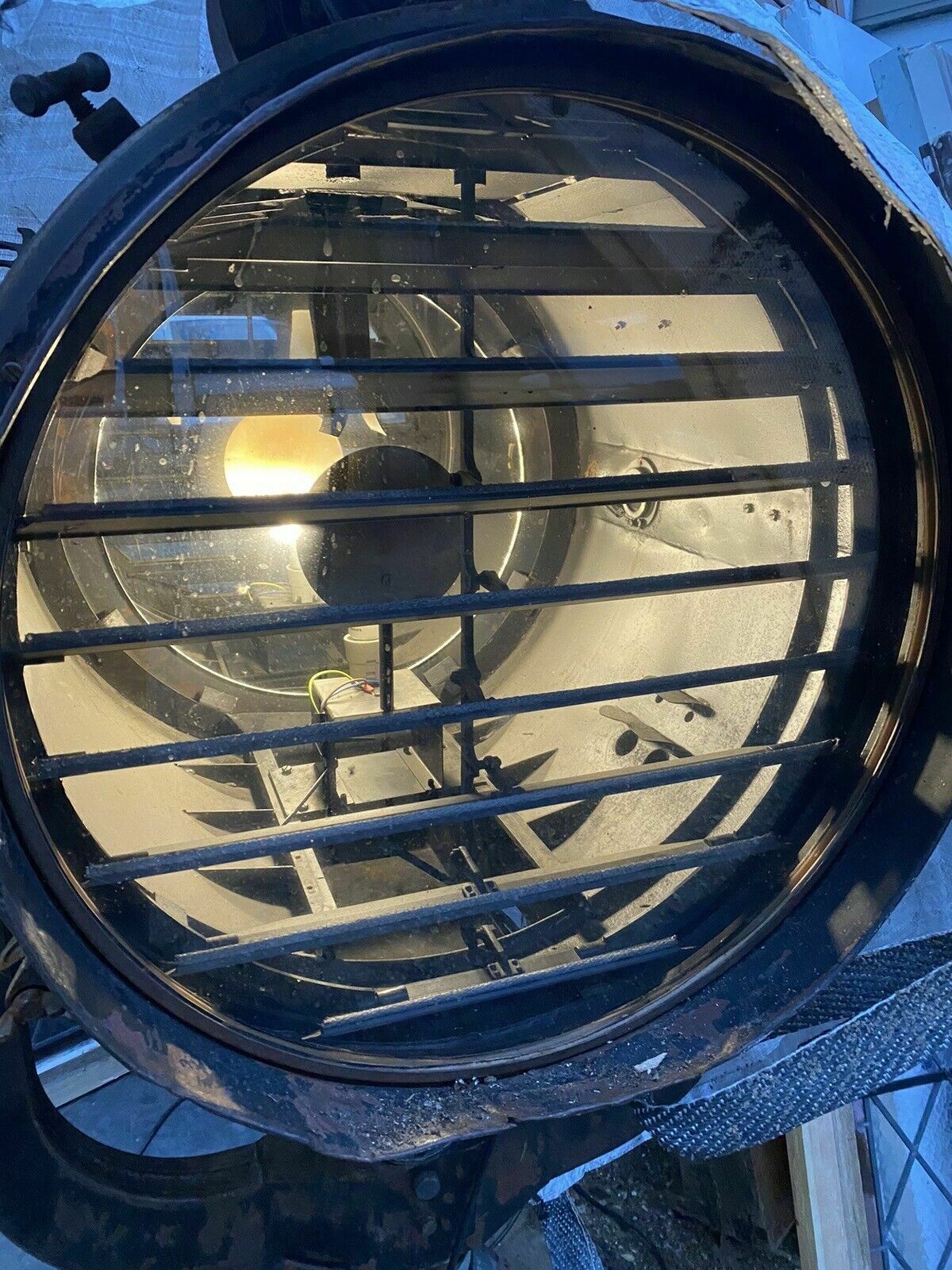 photo buy Rare Francis 20 Inch Signalling Lamp Floor Searchlight British Naval Maritime
