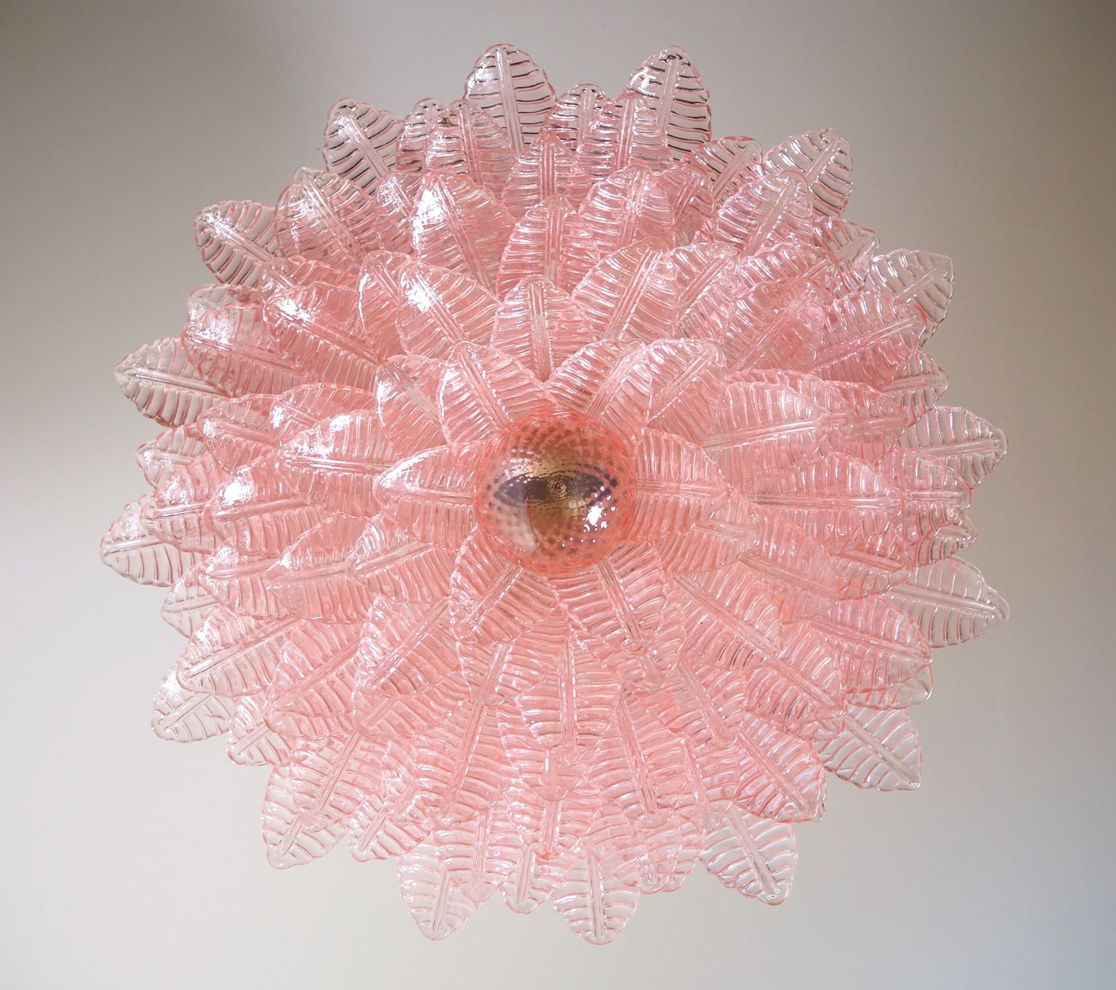 photo vinterior Large Murano Glass Chandelier  100 Pink Felci Glasses