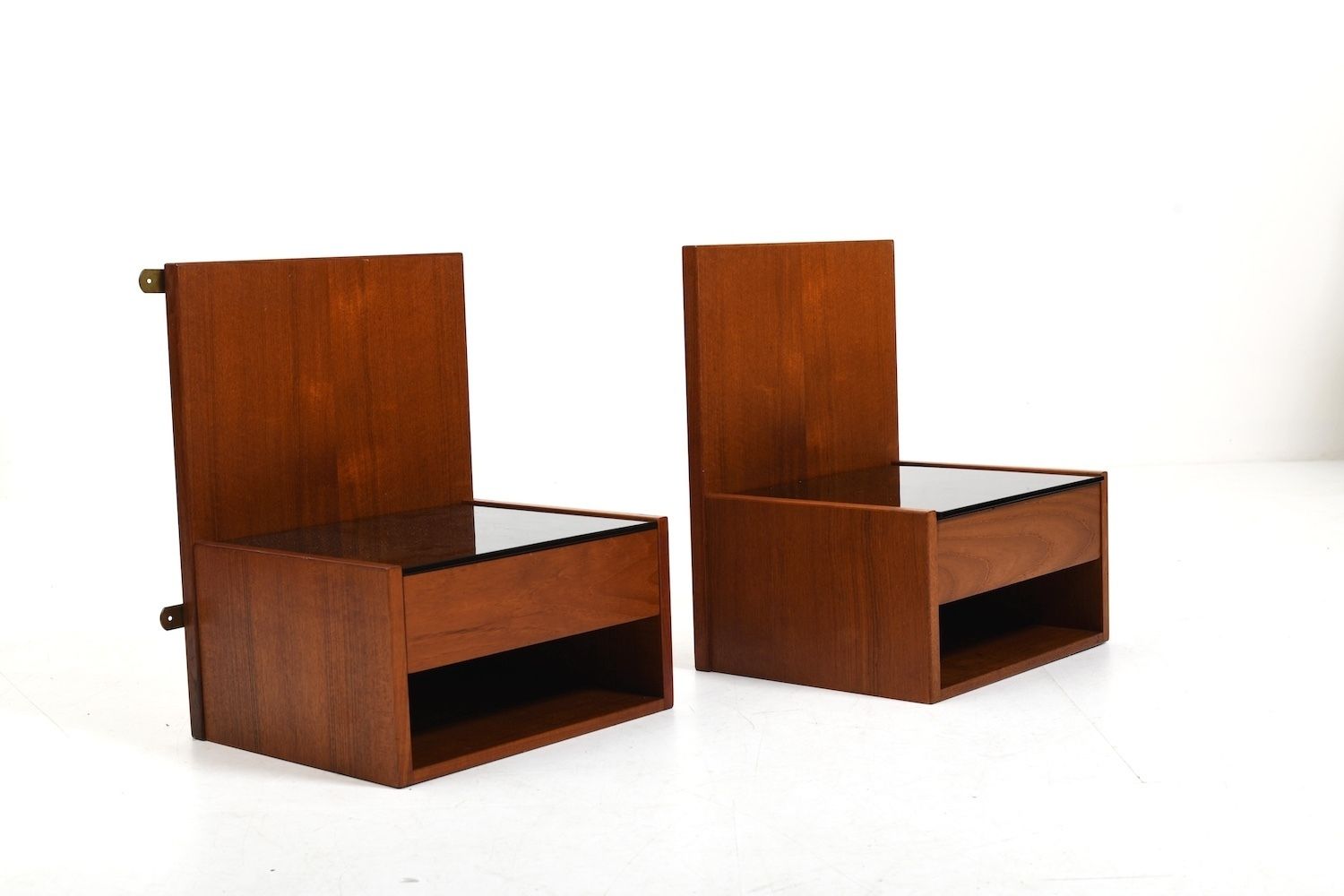 Pair Teak Hanging Bedside Tables By Hans Wegner For Getama photo 1150.0
